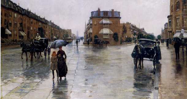 Childe Hassam Regentag in Boston